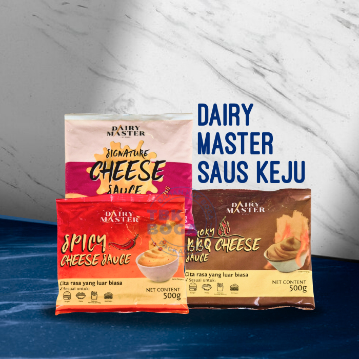 

Dairy Master Saus Keju 500 gr ( Signature, BBQ, Spicy ) Sauce Barbeque Pedas Biasa Dipping