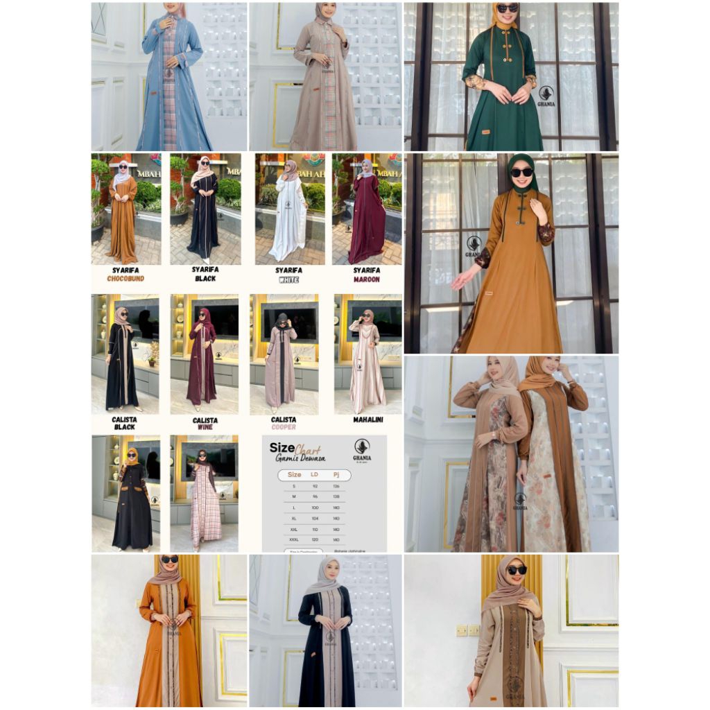((READY SIAP KIRIM))NEW DRESS BY ORIGINAL GHANIA/DRESS TERBARU ORIGINAL BY GHANIA