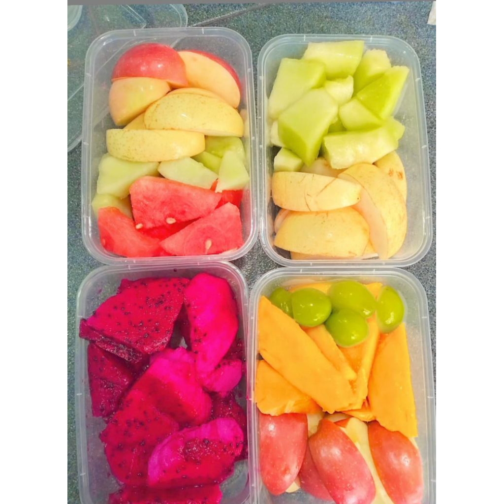 mangga potong |pepaya potong|buah naga potong|buah potong mix 3 request| Aneka buah potong mulai 15r