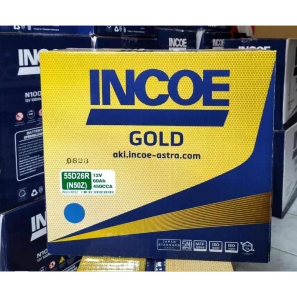 aki Incoe Gold N50z 55D26R 55Ah