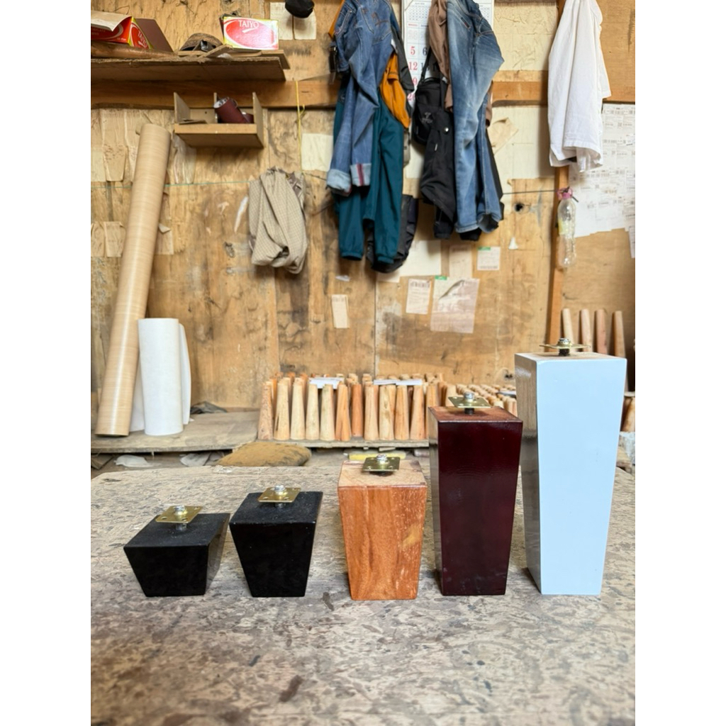 Kaki sofa kayu kaki Piramid kaki  Kotak kecil panjang 7cm kaki persegi kaki kursi kaki meja kaki spr