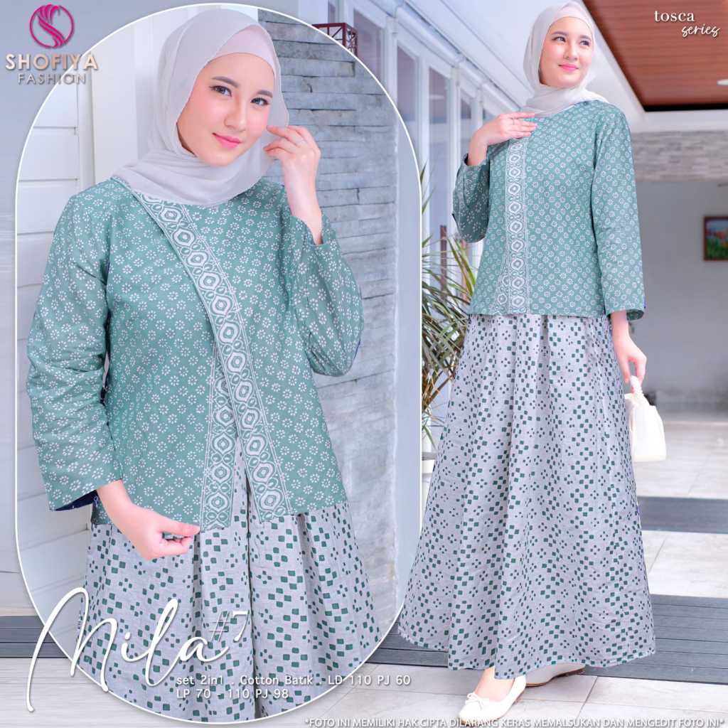 Mila Set Original Shofiya Fashion Mila Shofiya Cotton Batik Set 2in1 Mila Shofiya