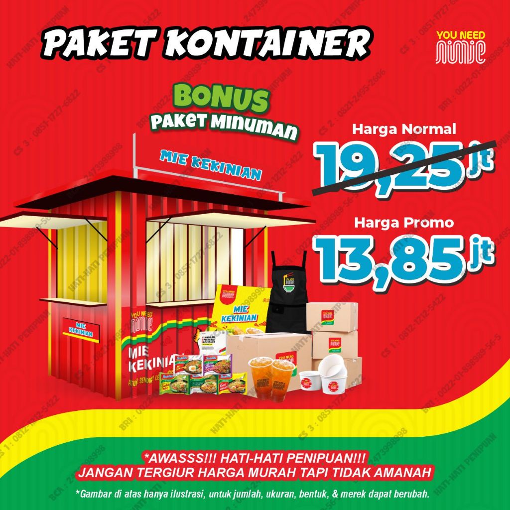PROMO Usaha Warmindo Langsung Jualan - Paket Kontainer