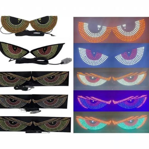 Lampu Led Animasi Mata USB 5V 11 Mode Nyala Kedip Lampu Animasi Hiasan Mobil Bis Truk Car