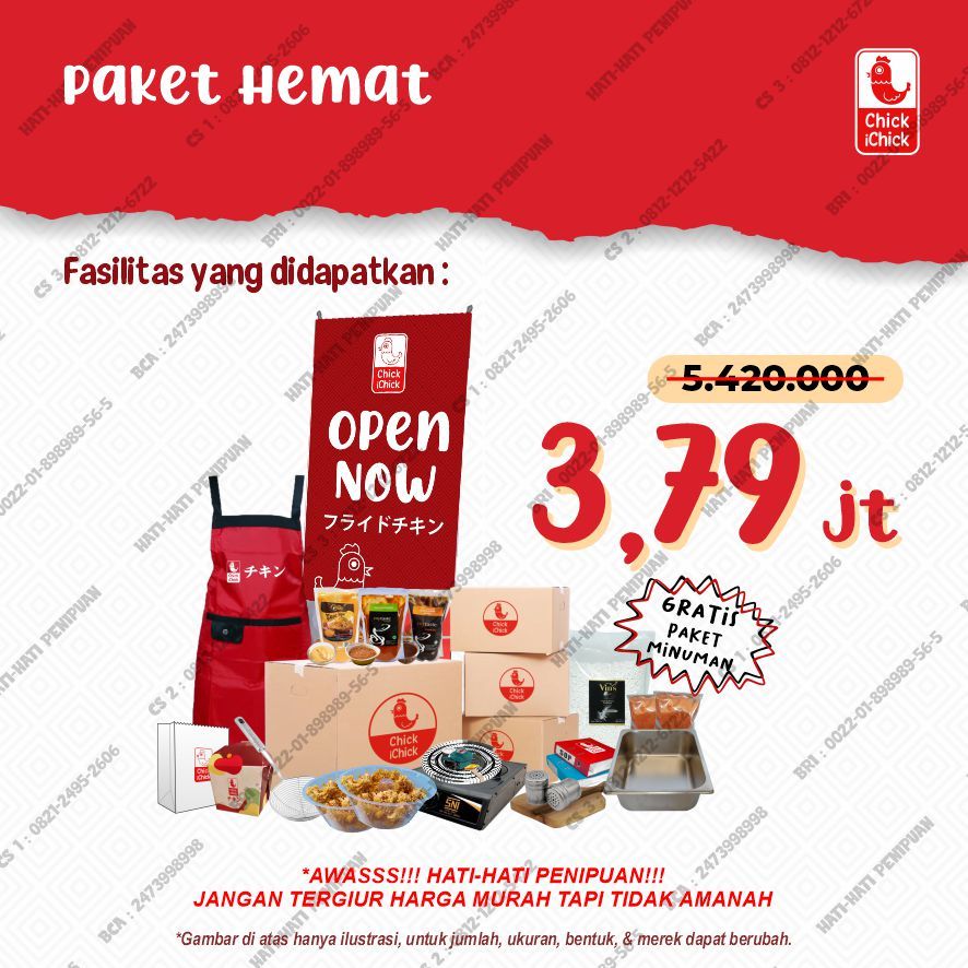 Paket Usaha Makanan Ayam Shihlin Kekinian - Paket Hemat