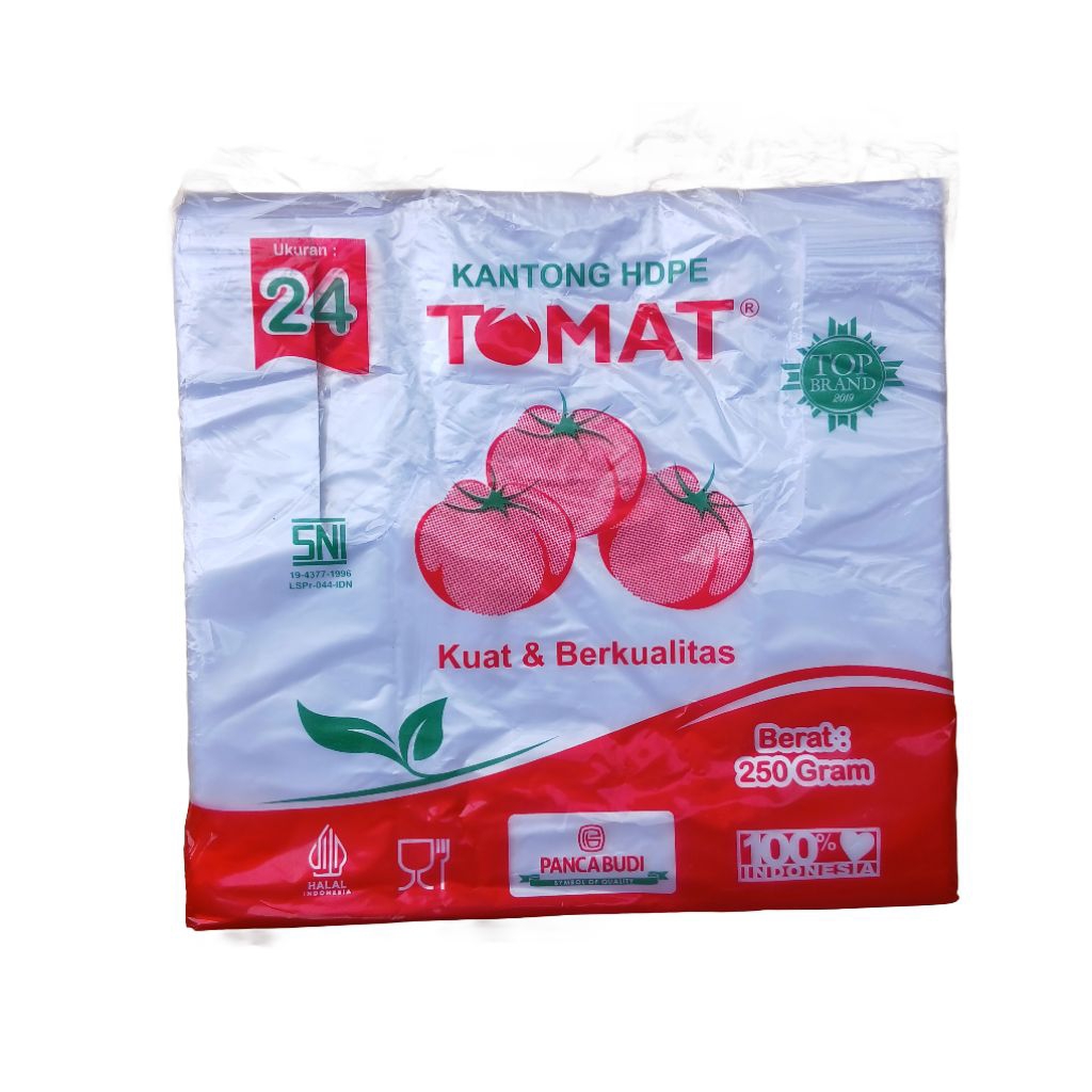 Kantong Kresek Bening Merk Tomat - Kantong HD PE Tomat Ukuran 15 24