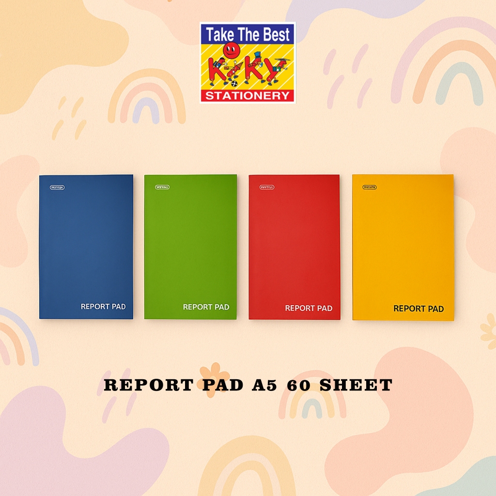

KIKY Report Pad / Block Note Uk. A5 (14 x 21 cm) Isi 60 Lembar - 1 Buku