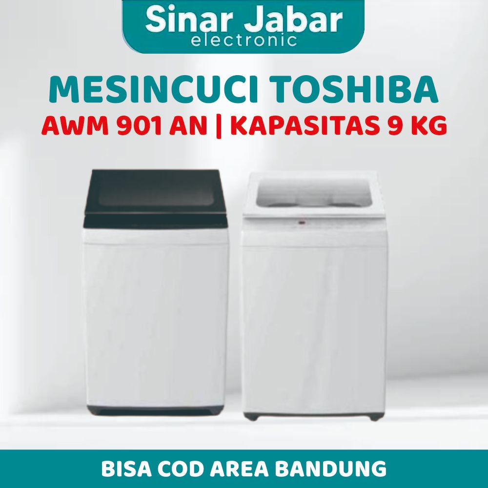 MESIN CUCI TOSHIBA 1 TABUNG 9KG AWM 901 BN
