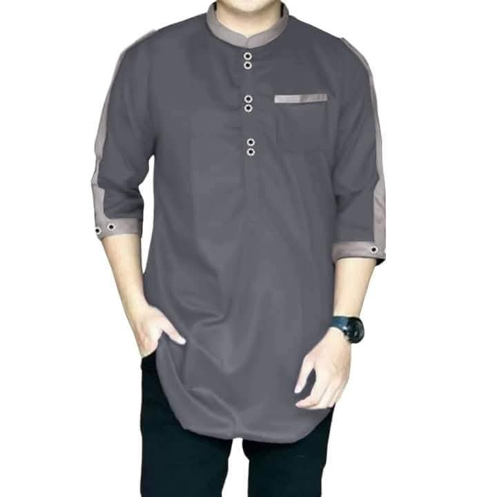 Baju Koko Pria Terbaru Koko Zaka Lengan 3/4 – Fashion Muslim Modern