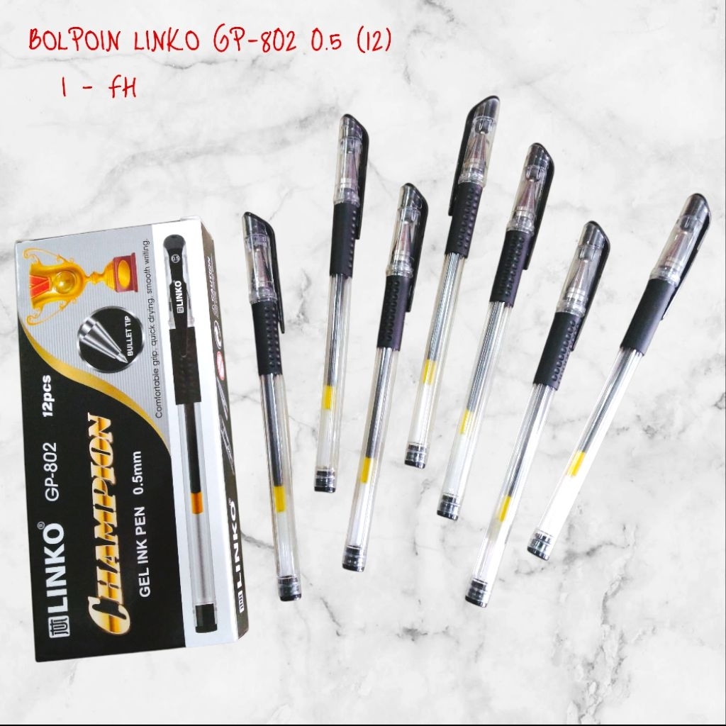 

JUAL 1 PACK isi 12 / BOLPOIN HITAM / BOLPOIN LINKO GP 802 / POLPEN 0.5 / POLPEN HITAM / ATK / CHAMPION