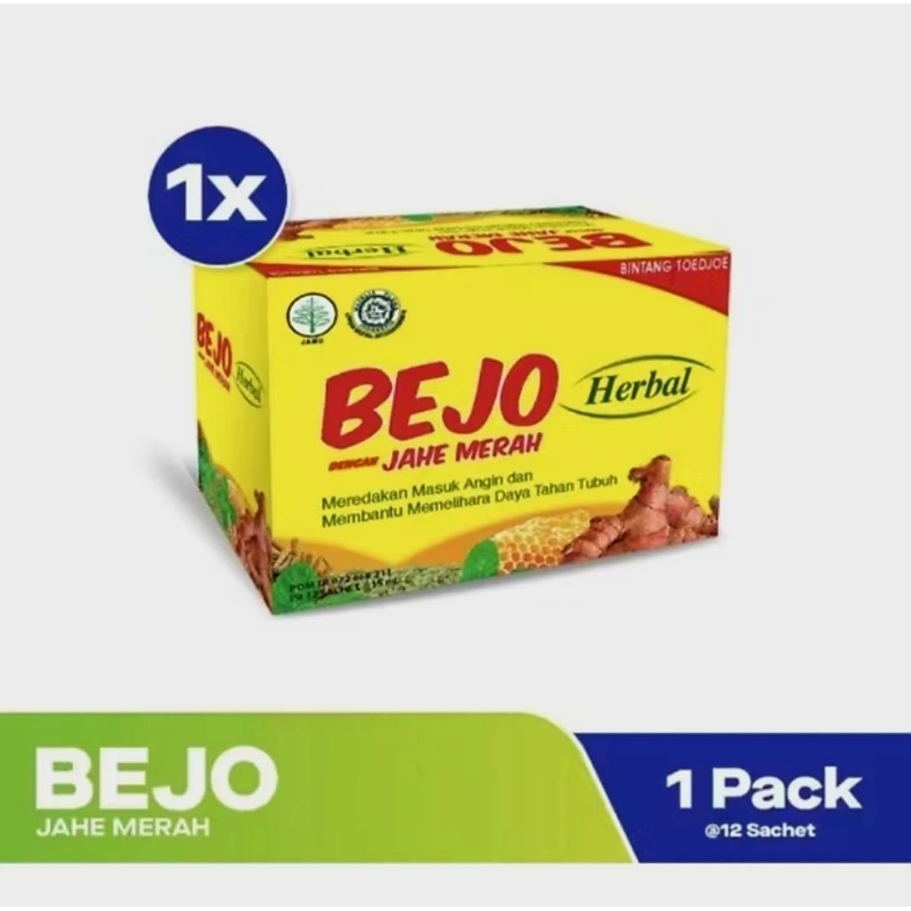 

(12 sachet) Bejo Jahe Merah Herbal @15 ml | Mom Happy Store