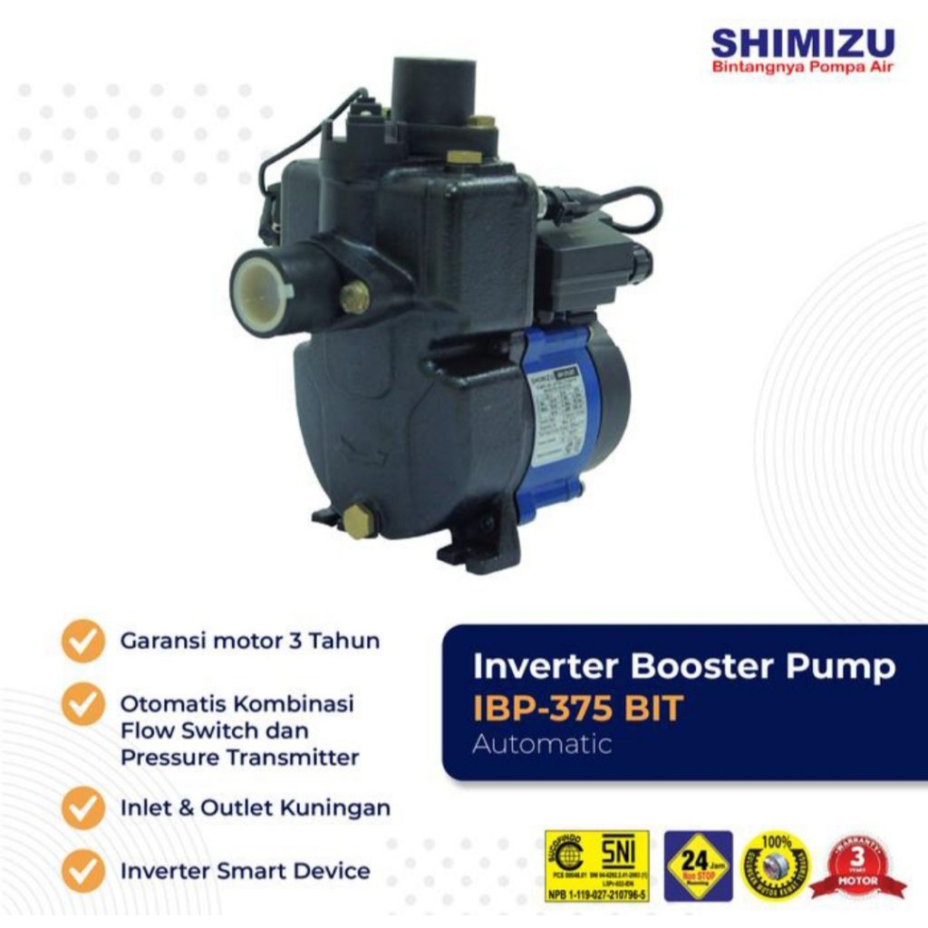 Pompa Booster/Pendorong Shimizu IBP 375BIT AUTO | INVERTER