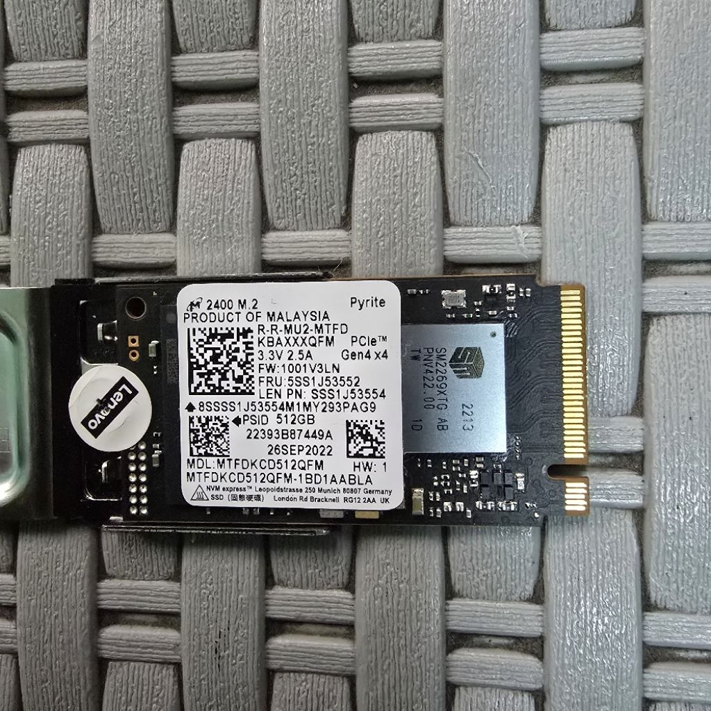 SSD M2 NVME 512GB MICRON 2242 2280 GEN4 GEN 4