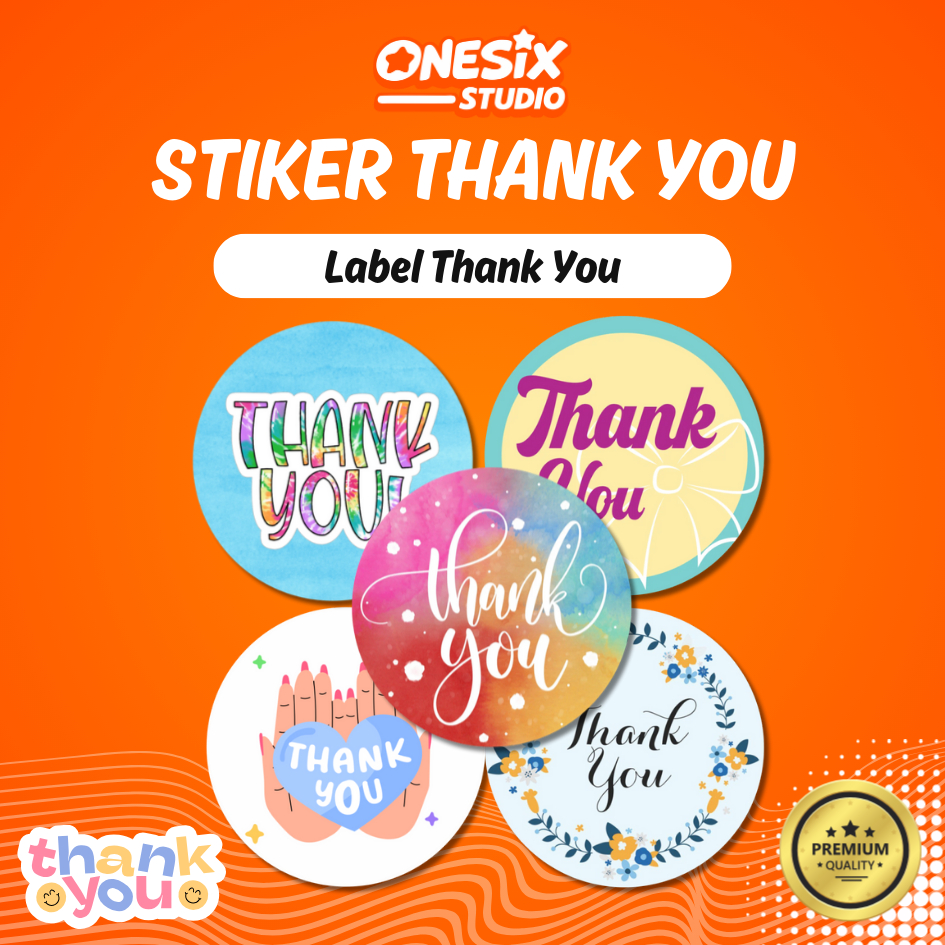 

Stiker thank you/Stiker Thank You Cantik/Stiker Terima Kasih Unik/Stiker segel Perlembar