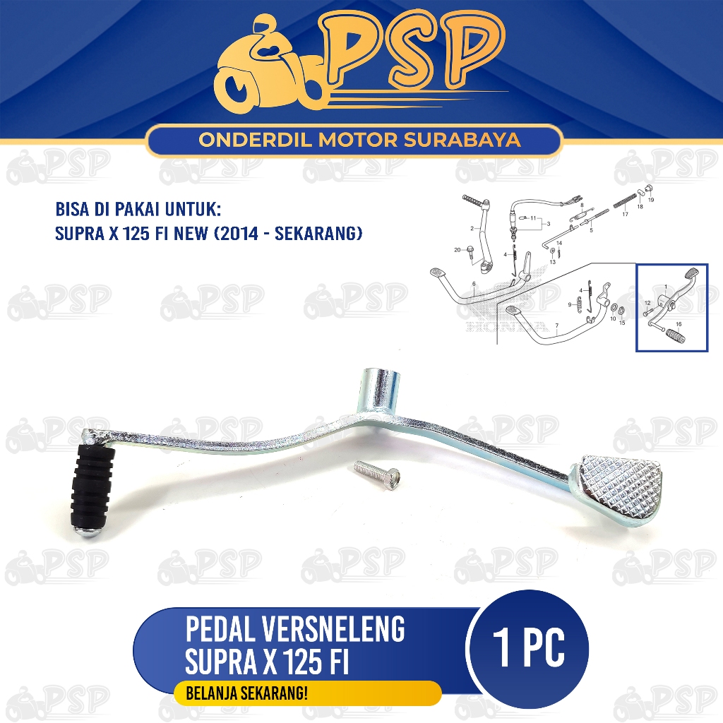 Pedal Versneleng Supra X 125 FI - Vedal Injakan Pijakan Persneling Gigi Operan Supra X 125 FI New