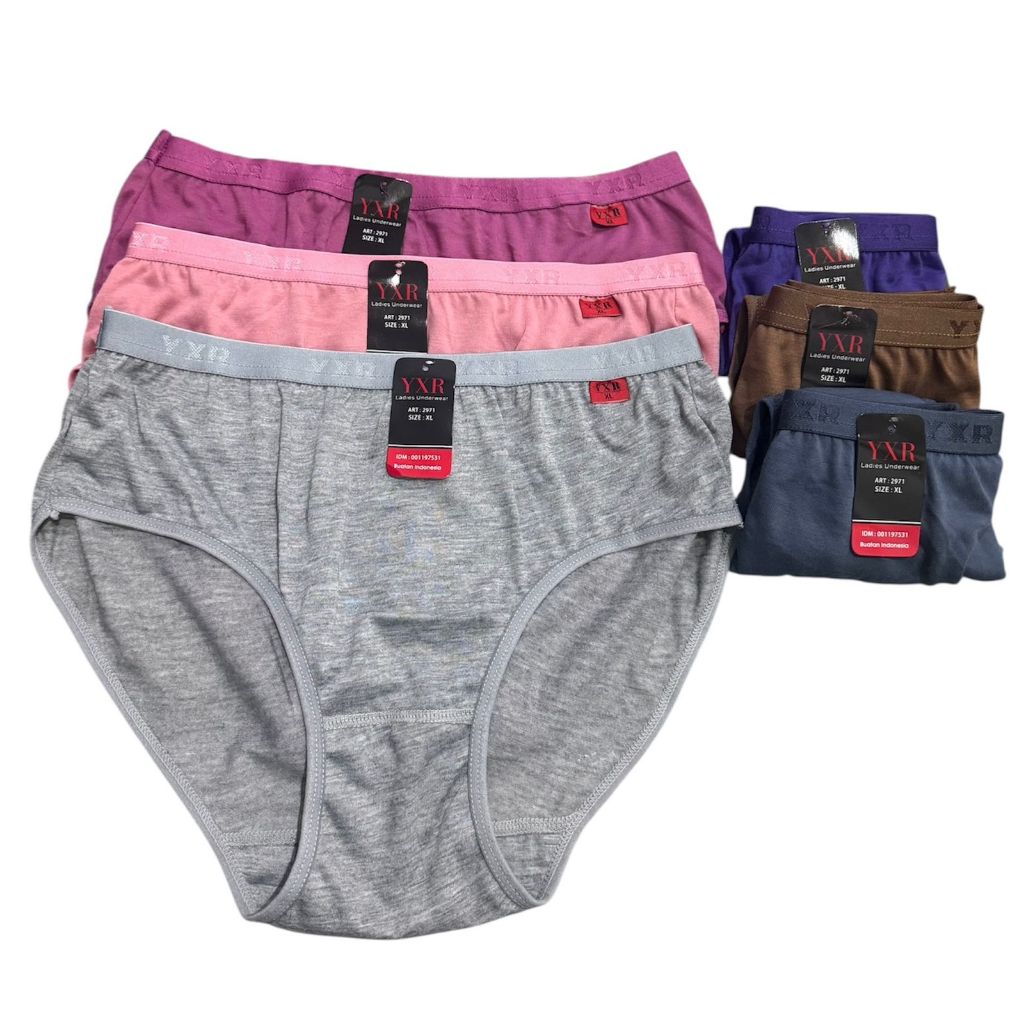 6 PCS CELANA DALAM WANITA YI XIN REN 2971 KARET BESAR