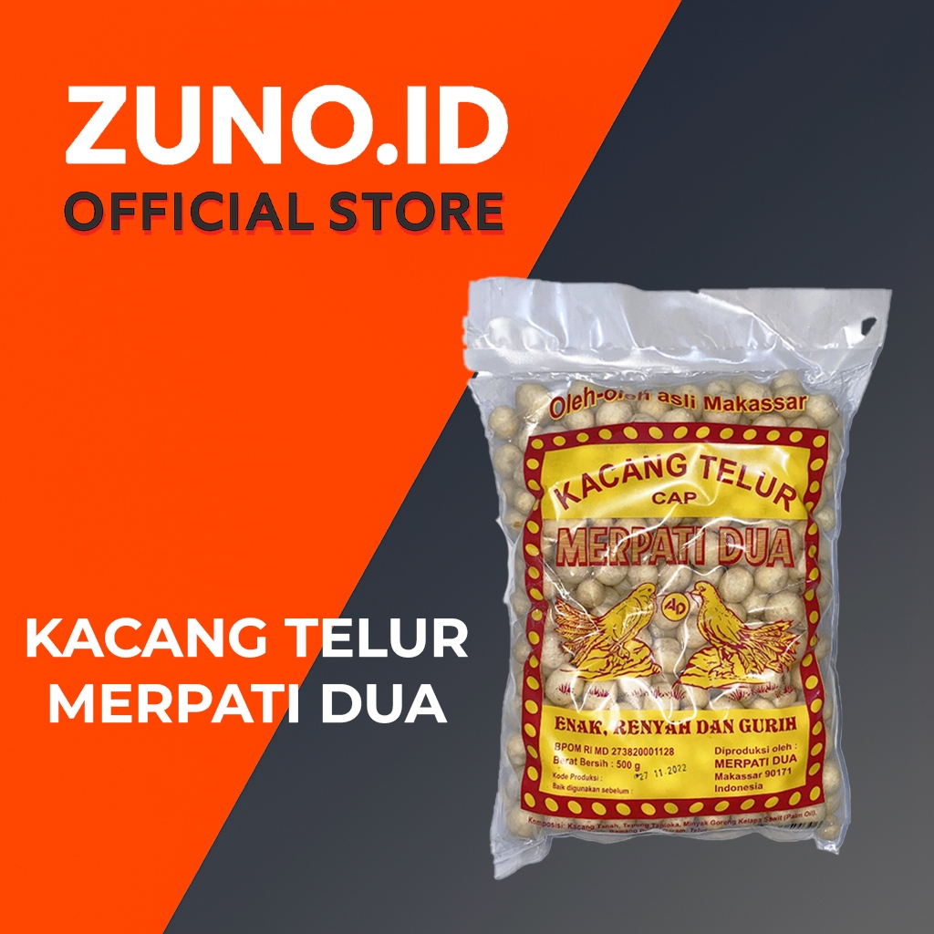 

ZunoID Kacang Telur Cap Merpati Dua Oleh-oleh Khas Makassar 500gr 1KG