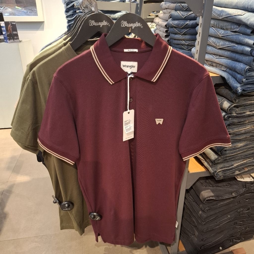 Wrangler Baju Kaos Polo Lengan Pendek Pria Dewasa Original New