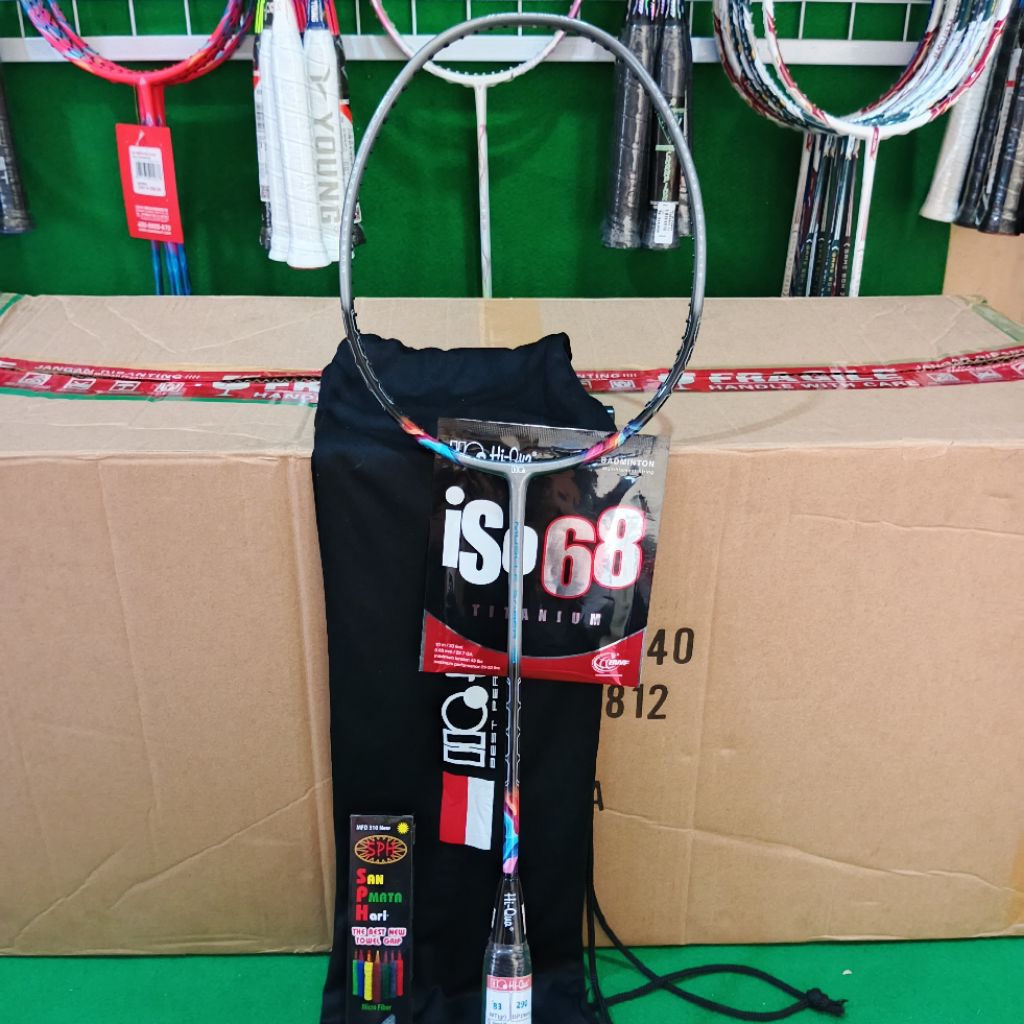 Raket Badminton Hiqua Muscle Saber 55 4U G5 32 Lbs Original