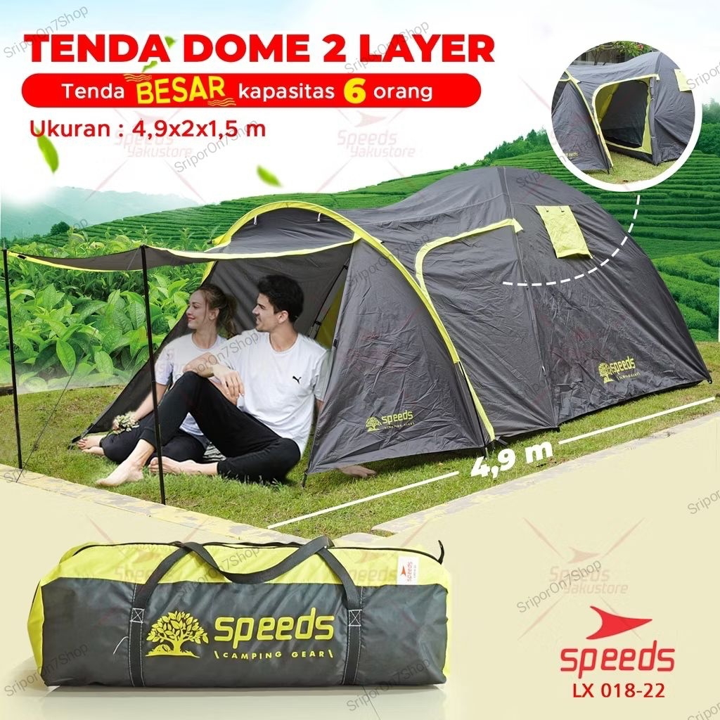 Tenda Camping Jumbo Speeds 4-6 Orang