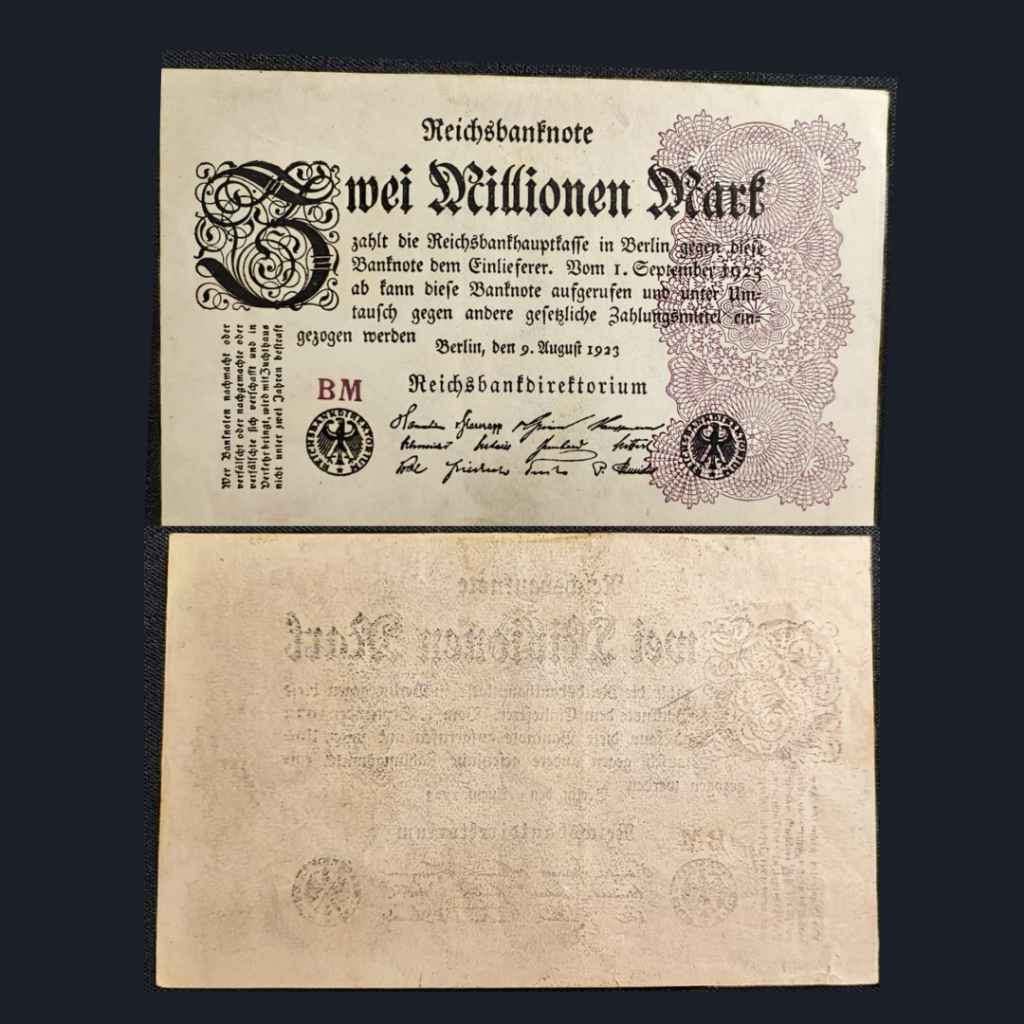 Uang Kuno Asing Jerman 2.000.000 Mark Tahun 1923 | XF