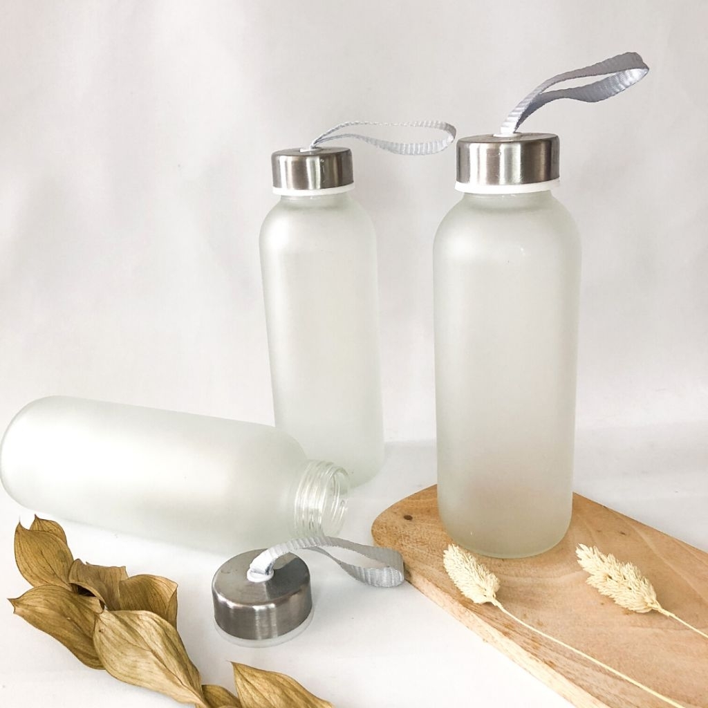 Tumbler Doff / Botol Kaca Aesthetic/ Tumbler souvenir tali 420ml