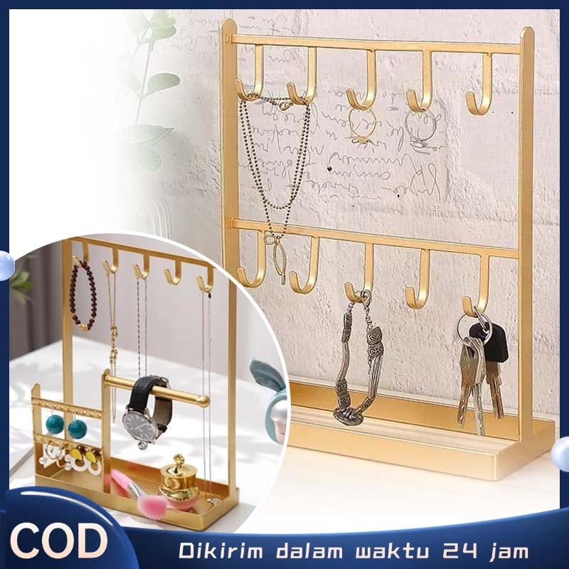Rak Riasan Emas Tempat Anting Gantung Rak Pernak Pernik Rak Anting Jualan