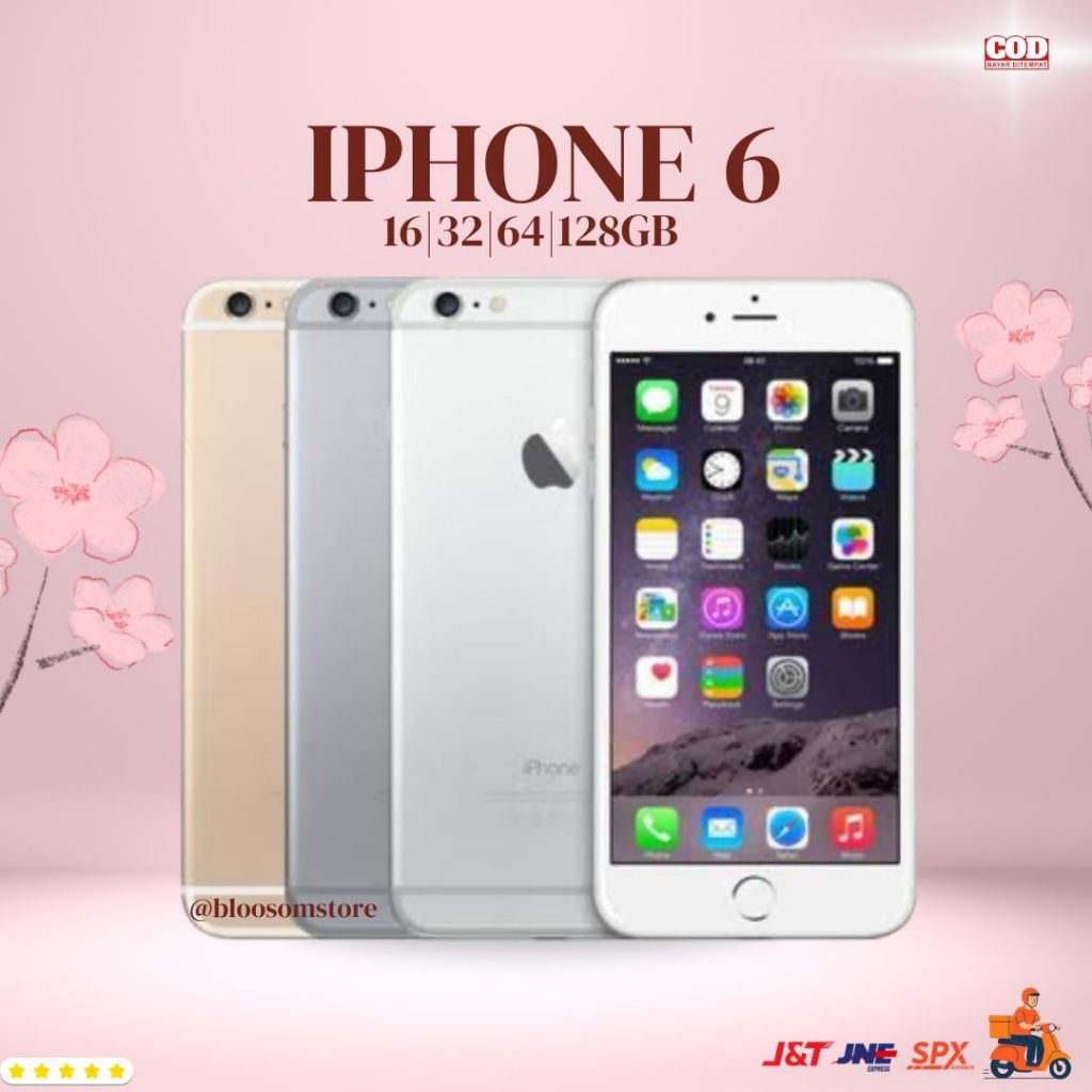 HP IPHONE 6 16/32/64/128 GB SECOND LIKE NEW 100% ORIGINAL TAMPILAN PREMIUM LUAS WIFI ONLY