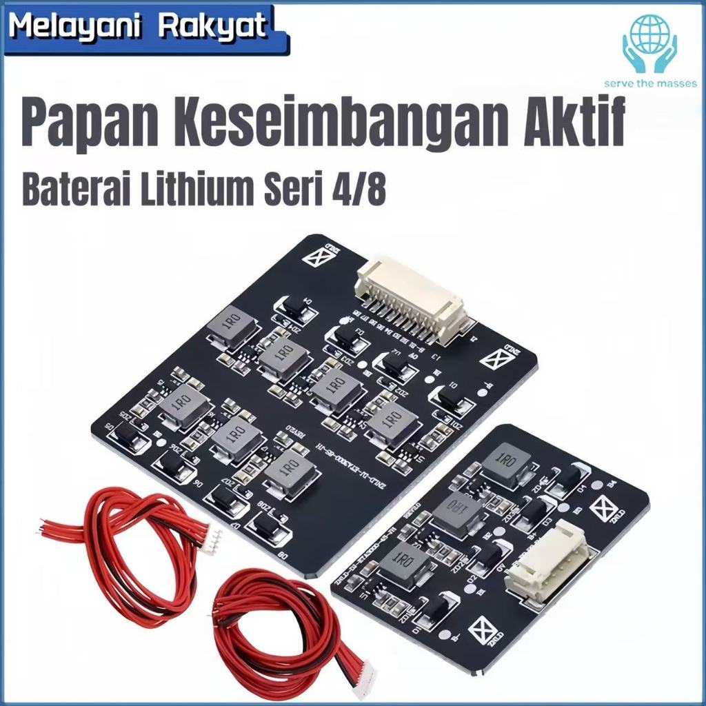 Active Balancer Penyeimbang Aktif 4S/8S 1.2A untuk Baterai Lithium Lifepo4