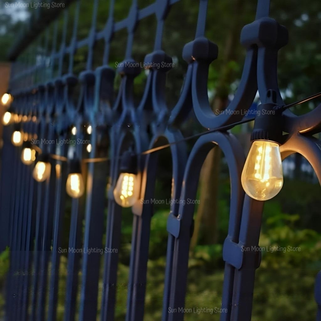 Lampu gantung kabel fiting solar cell waterproof led tenaga surya