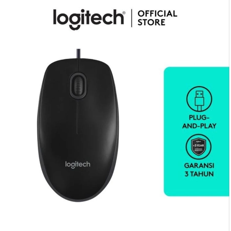 MOUSE LOGITECH B100 USB - MOUSE KABEL LOGITECH