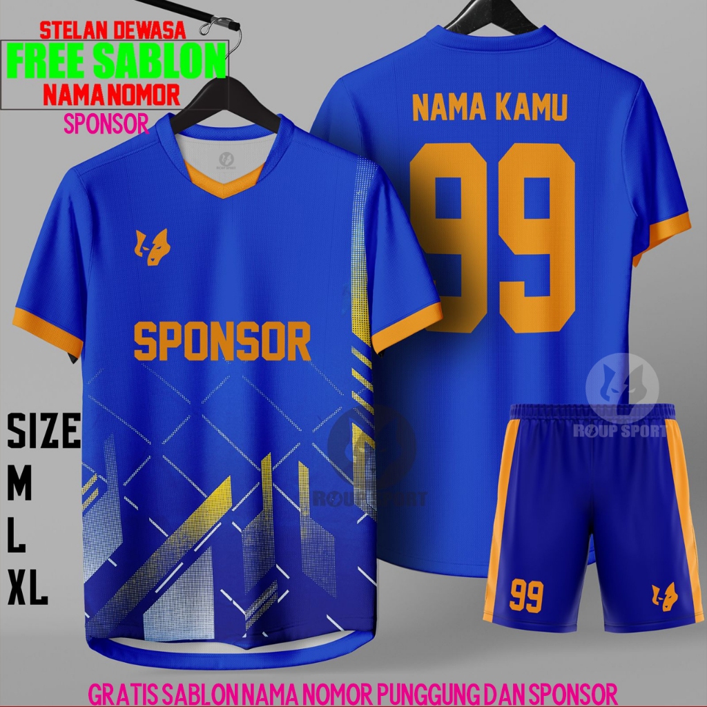 Baju Bola Gratis Sablon Nama Nomor Dewasa Futsal || Baju Bola Sablon Nama Nomor Pria Wanita Futsal
