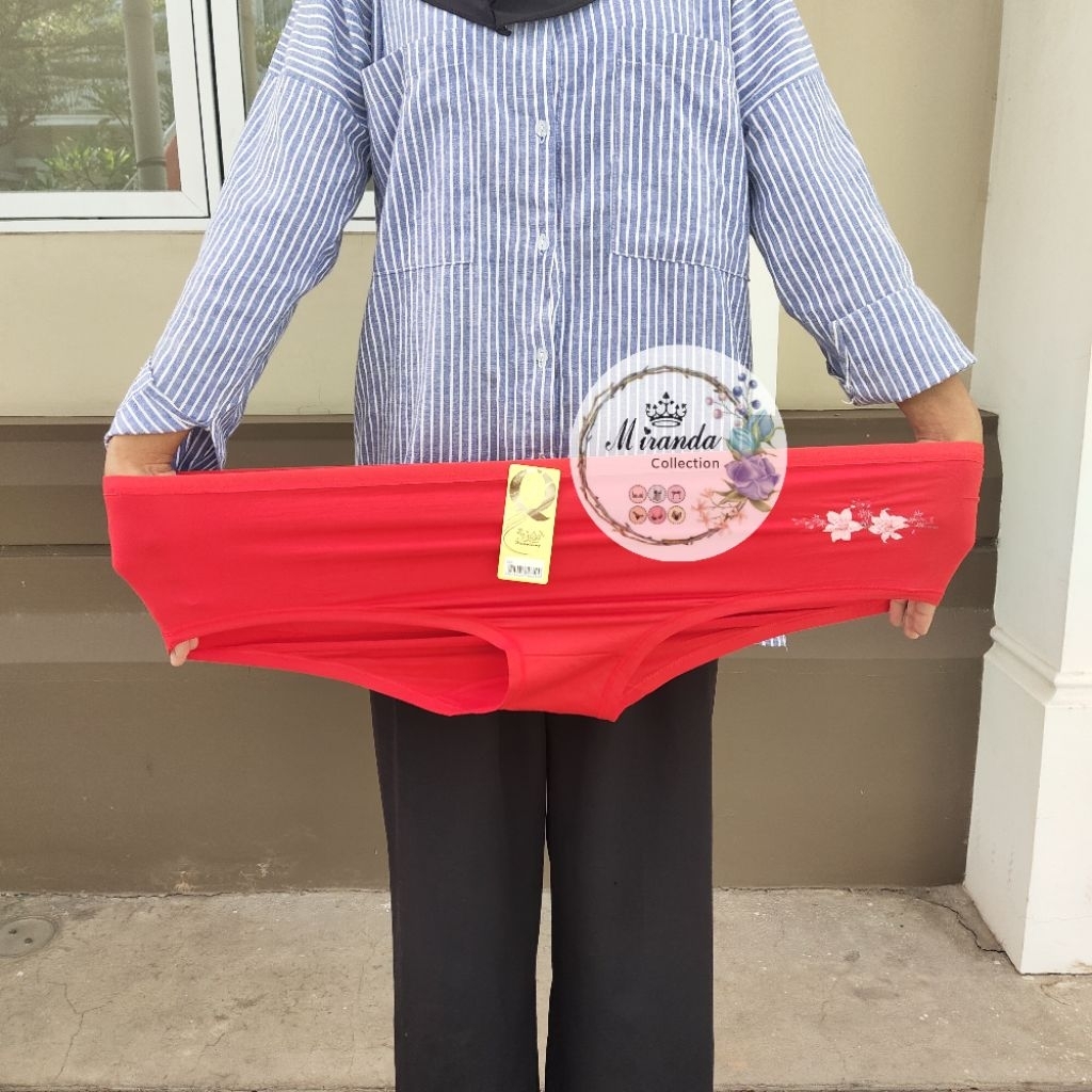 Celana Dalam Wanita Jumbo BB ± 70-120kg / CD Wanita Jumbo Bahan Adem - Huayiting Polos dan Bunga-Bun