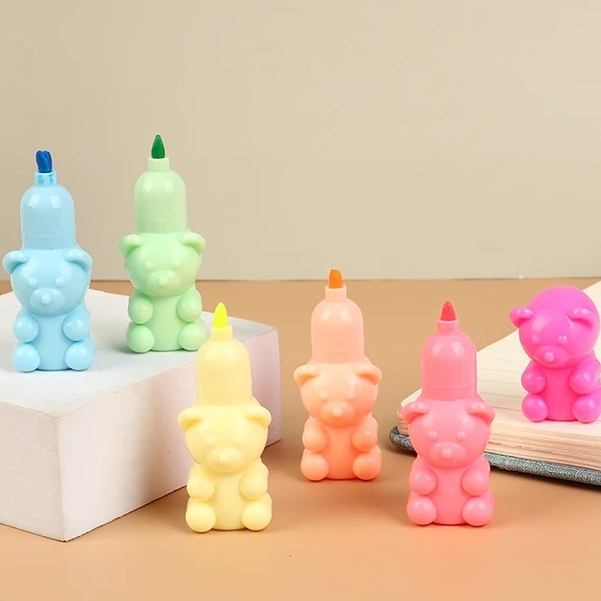 

STABILO 5IN1 Warna Alat Tulis Pensil Spidol Warna warni Highlighter Marker Susun Gummy Bear Dan Flower 5 Warna [LMR-N]