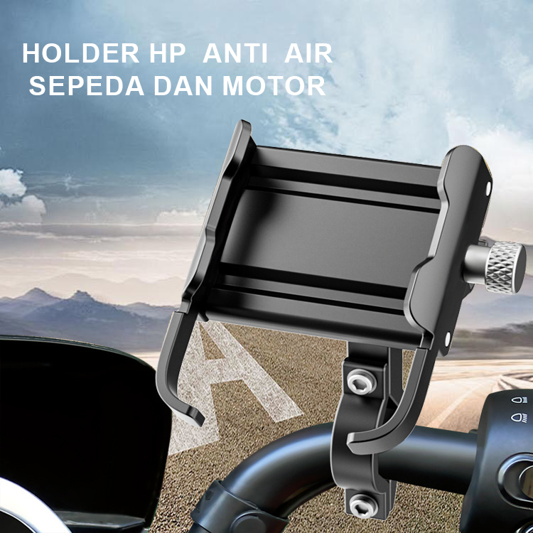 Phone Holder Sepeda GVB SM02 Original Phone Holder Hp GPS Sepeda Motor Amunium Alloy Tempat Hp Motor