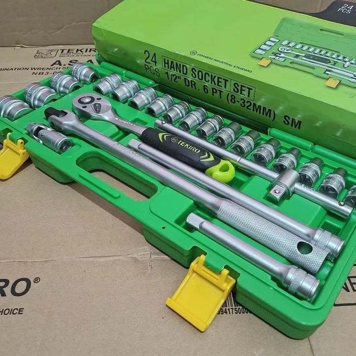 KUNCI SOK SET 24 PCS TEKIRO SOCKET SET TEKIRO 24PCS 8 - 32
