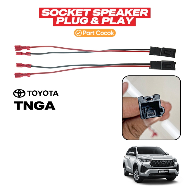 Socket Soket Kabel Speaker PNP Toyota Innova/Fortuner/Camry/Corolla/Sienta/Vios/Yaris