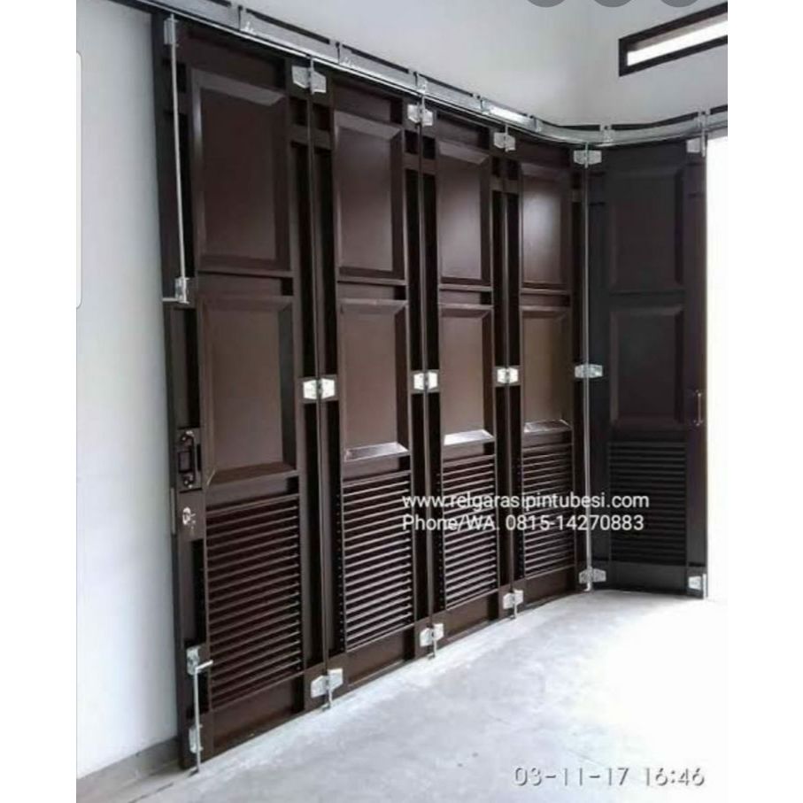 model pintu garasi kayu lipat
