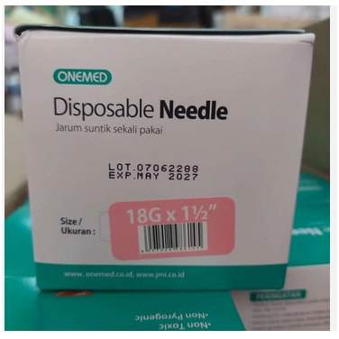 Needle Onemed 18G x 1 1/2inch Disposable
