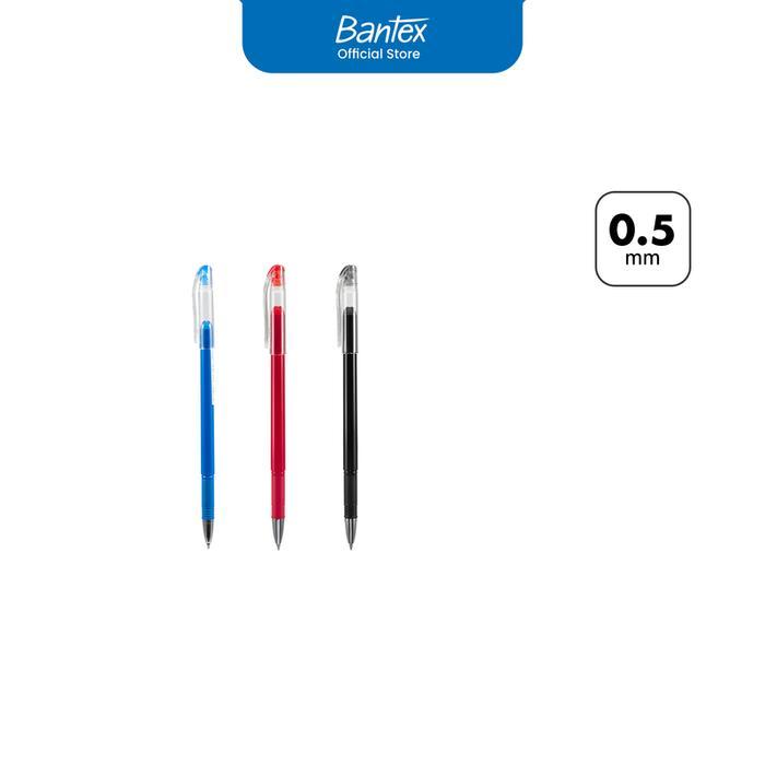 

Bantex Pulpen Gel Pen 0.5 mm Tinta Ultra-Smooth Warna Warni BG1004