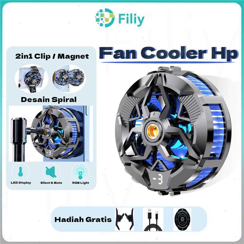 Filiy X88 Fan Cooler Hp Heatsink Magnetic Cocok Untuk Holder Streaming Pendingin Hp (Hadiah Gratis)
