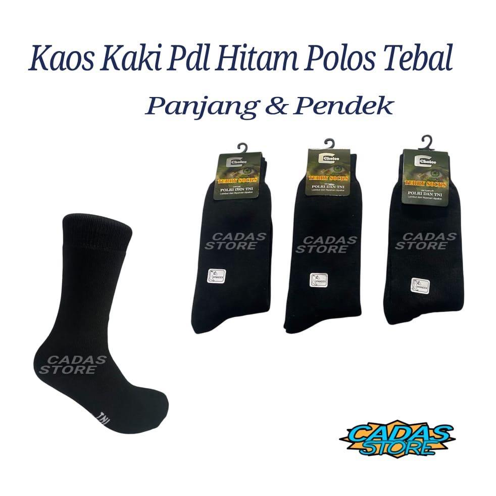 Kaos Kaki PDL Tebal / Kaos Kaki TNI Panjang Hitam Tebal Catton