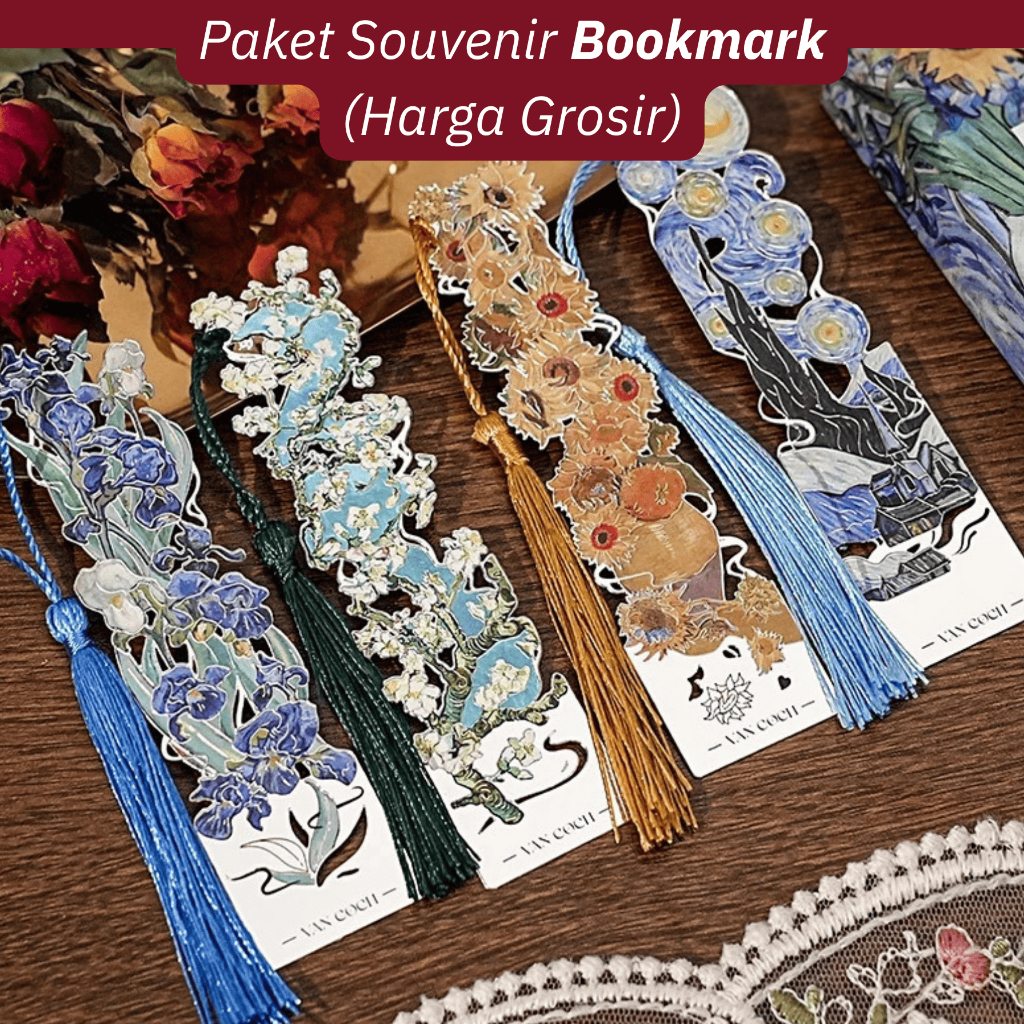 

PAKET 12 Pcs Bookmark SPECIALVORYU Pembatas Buku Logam Bookmark Tassel series