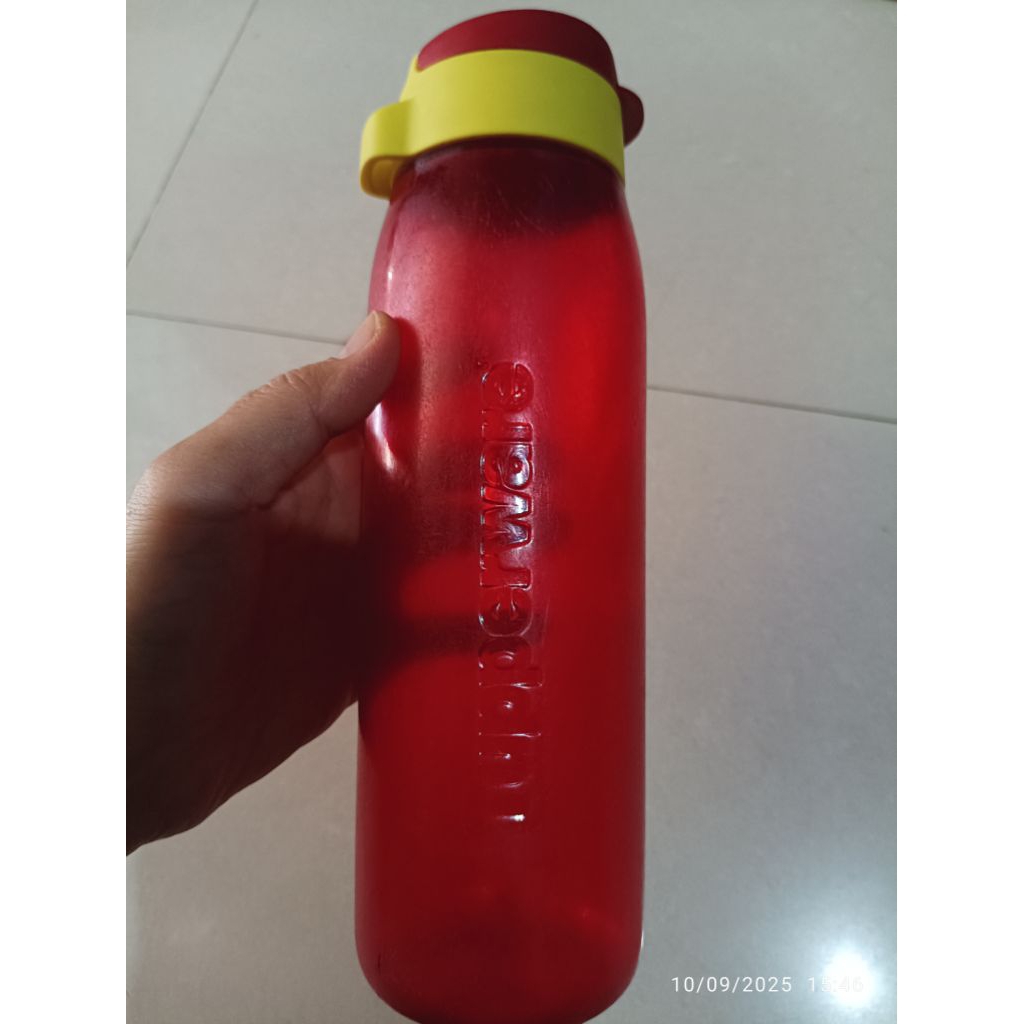 botol h2go tupperware bekas