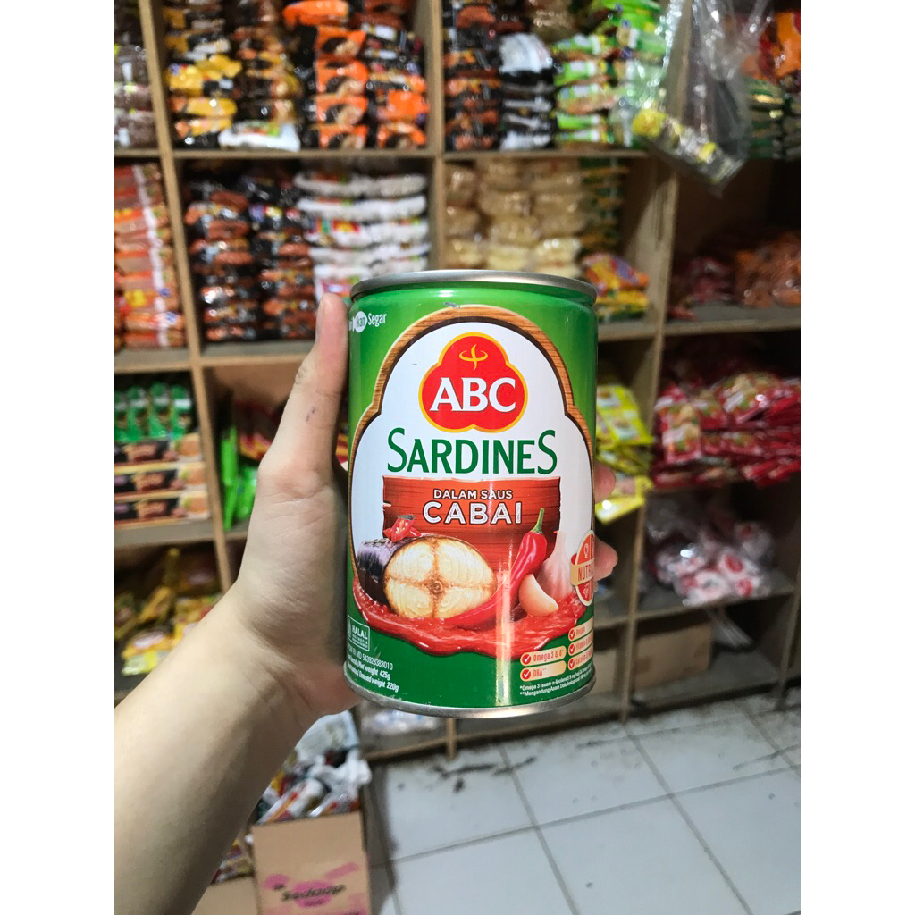 

Sarden ABC cabai/sarden ABC besar/sarden ikan kaleng/sarden