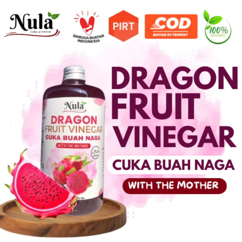 

cuka buah naga nula ~ 100% murni ~ with the mother ~ 250ml ~ 500ml~ dragon fruit vinegar