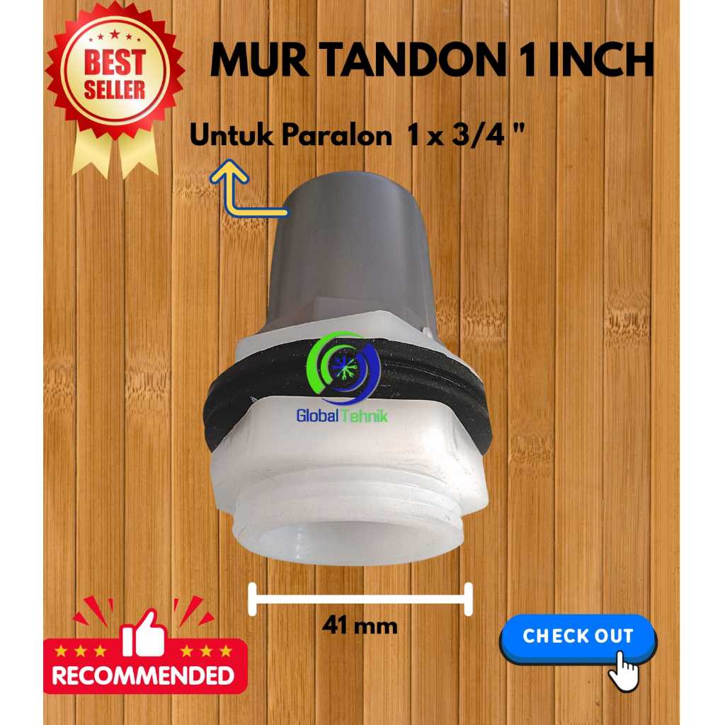 MUR TANDON / MUR TOREN 1 INCH  & SAMBUNGAN DRAT LUAR  1x 3/4 INCH OUTPUT PIPA