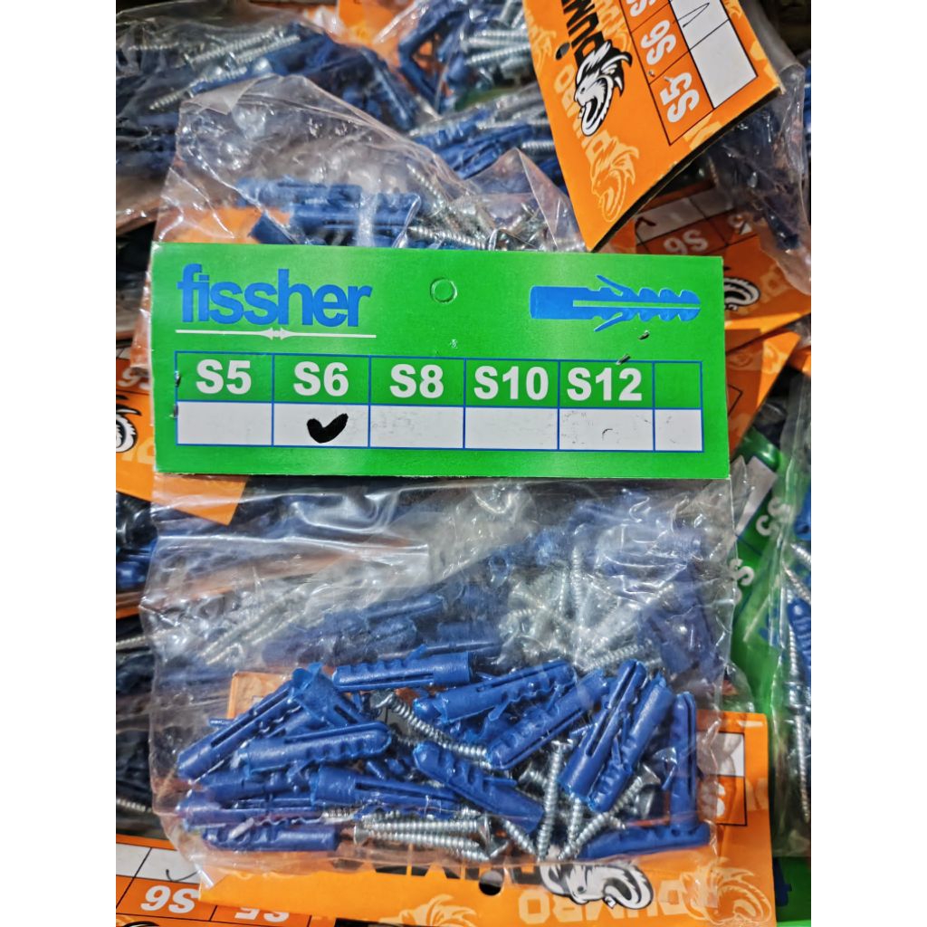 Fisher S6 mm Sekrup Beton ukuran S6 mm