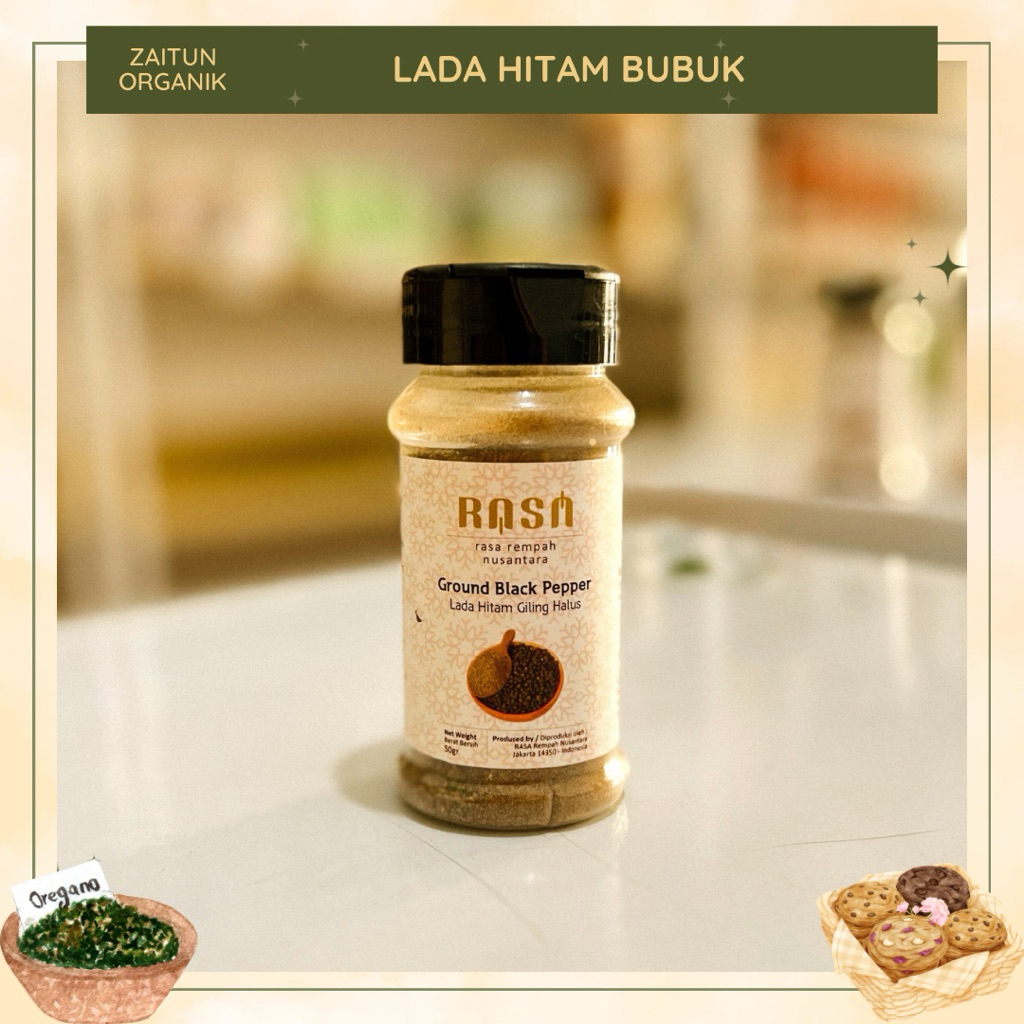 

lada hitam bubuk | black pepper | tanpa anti gumpal | lada hitam giling | rasa rempah nusantara | lada hitam | ground black pepper