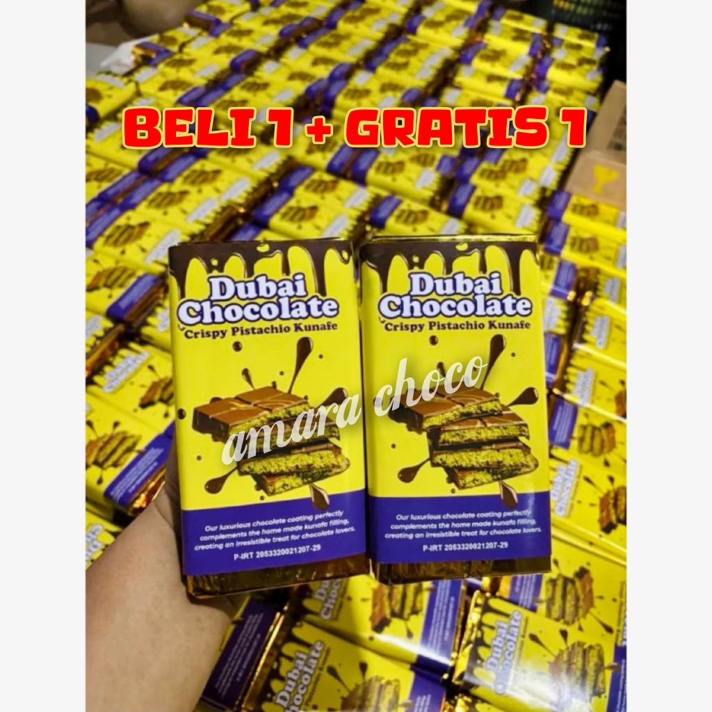 

TERMURAH!!! BELI 1 + GRATIS 1 Coklat Dubai Original "PISTACHIO KUNAFE" Chocolate Viral Lembut Meleleh Dimulut, Berat ±270 gr, Ukuran 16x8 cm ,Food Cocoa Cemilan Makanan Cokelat termurah